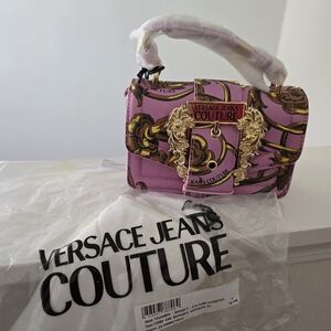 Versace Jeans Collection Pink Baroque Print Bag